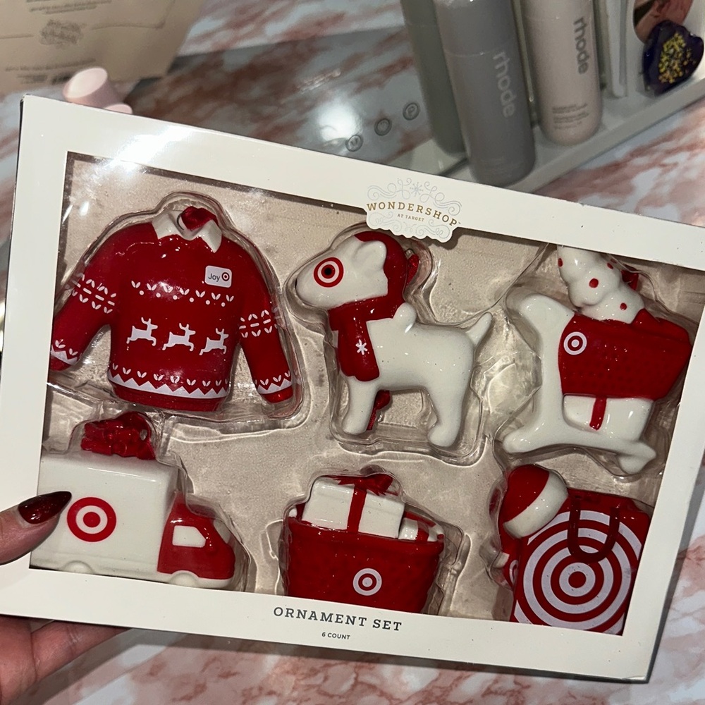 Wondershop Red and White Holiday Ornament Collection